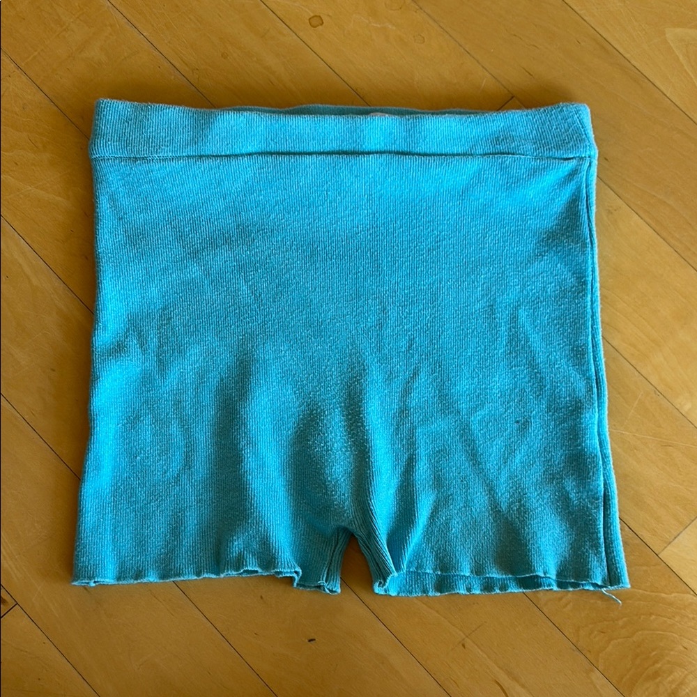 Princess Polly Blue Bike Shorts with Wide Waistband